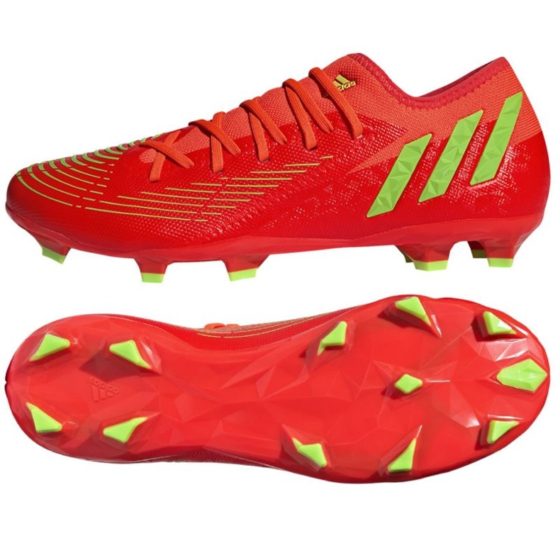 Pantofi adidas Predator Edge.3 L Fg M GW0994 roșu portocale si rosii