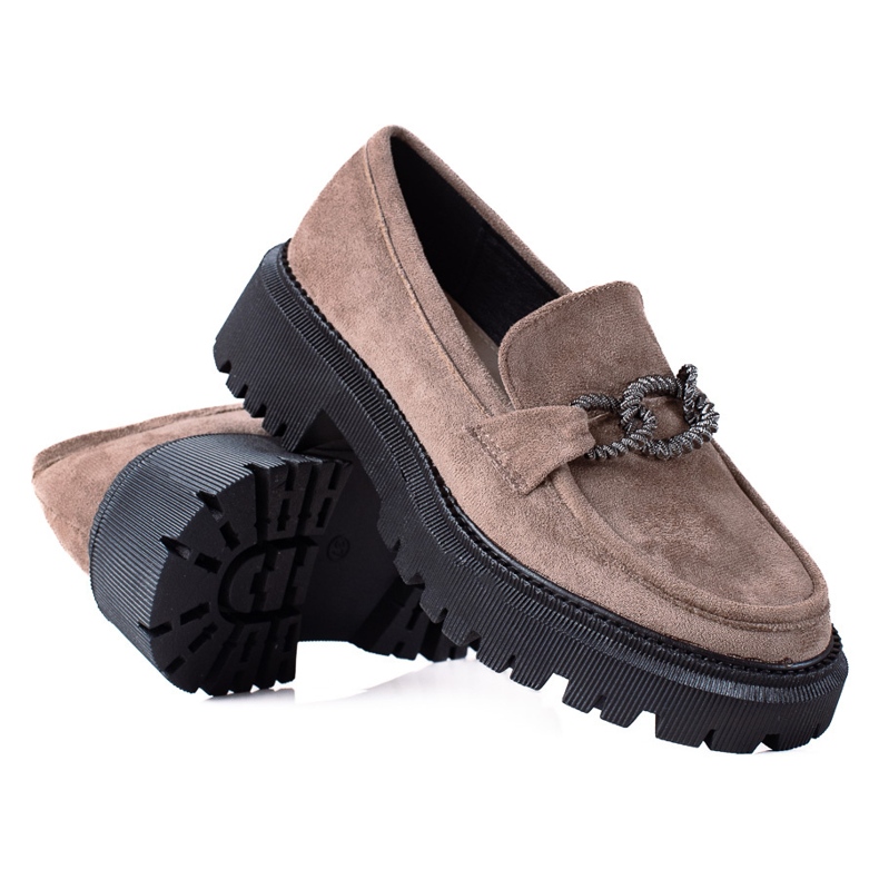 SHELOVET Mocasini pe platformă maro