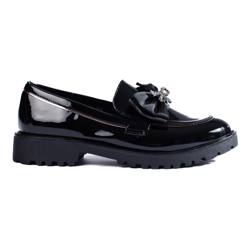 SHELOVET Mocasini cu arc negru