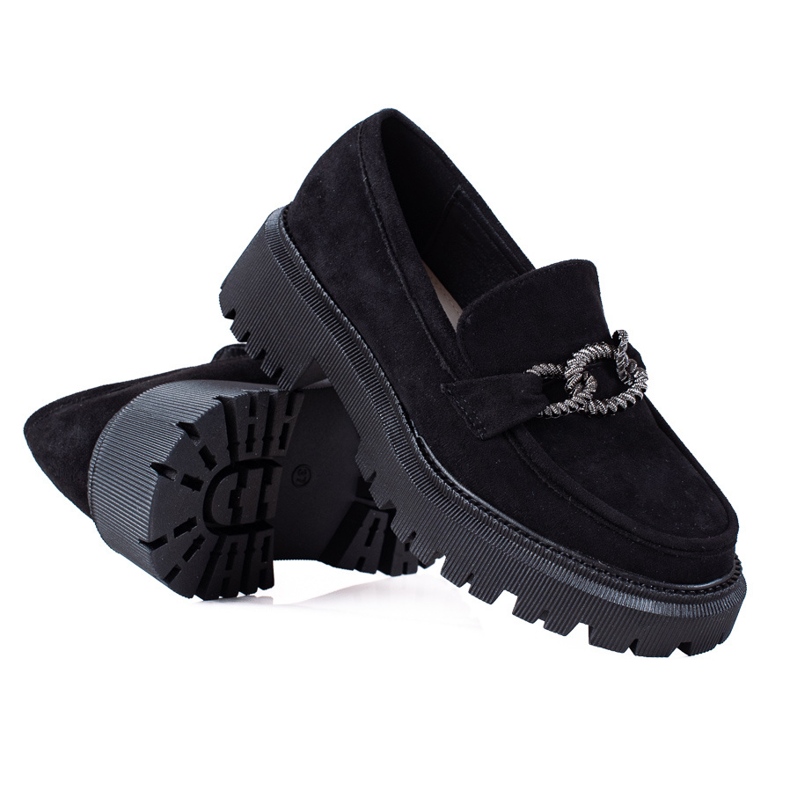 SHELOVET Mocasini pe platformă negru