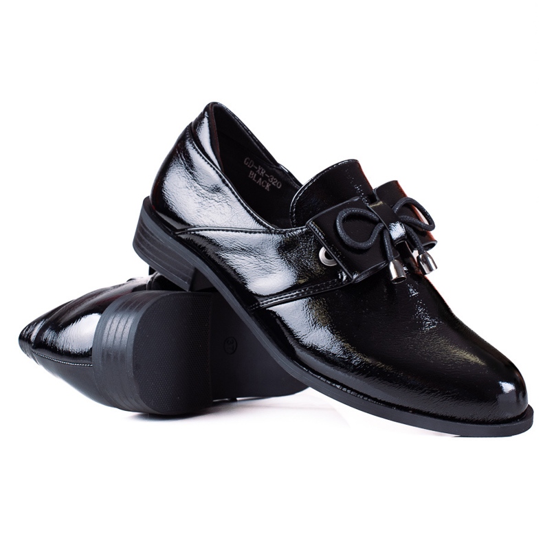SHELOVET Mocasini cu arc negru