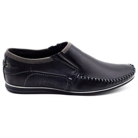 KOMODO Mocasini barbati din piele 847 negru KOMODO Mocasini barbati din piele 847 negru