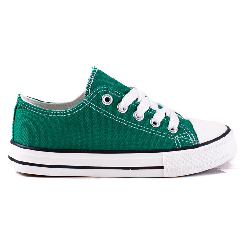 Tenisi copii Vico cu siret verzi verde