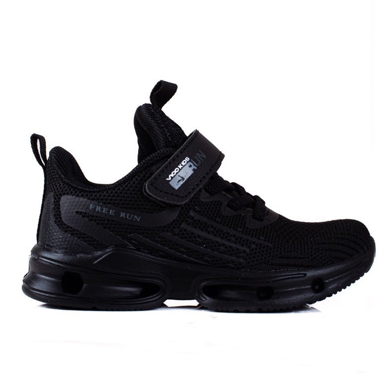 Adidasi Vico pentru baieti, tesatura neagra negru Adidasi Vico pentru baieti, tesatura neagra negru