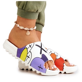 Flip -Flip -Flops cu imprimeu alb