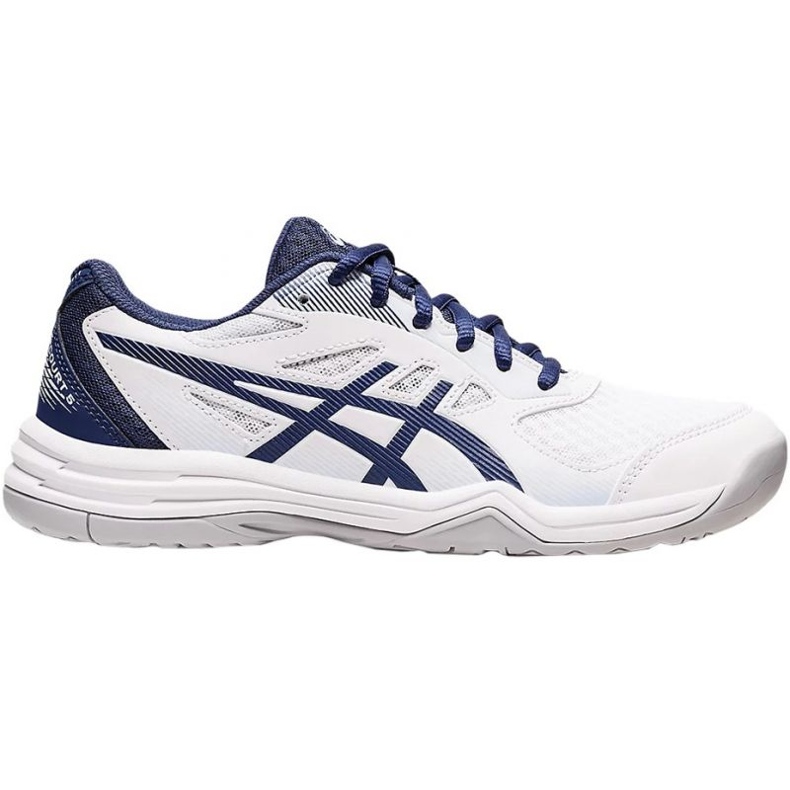 Pantofi de volei Asics Upcourt 5 W 1072A088 100 alb albastru marin Pantofi de volei Asics Upcourt 5 W 1072A088 100 alb albastru marin