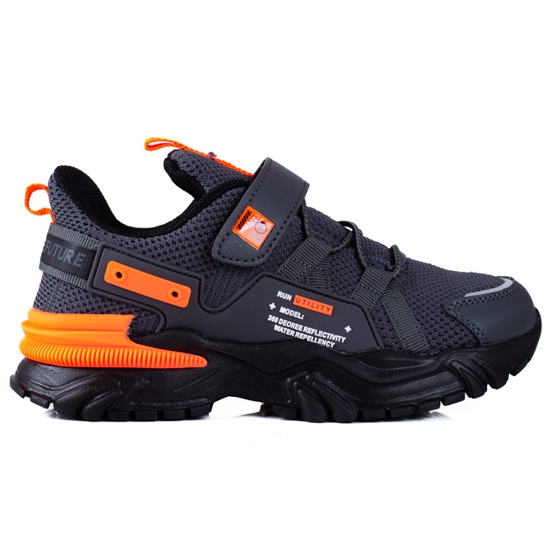 Vico Pantofi sport pentru baieti Shelovet cu talpa groasa multicolor portocale gri Vico Pantofi sport pentru baieti Shelovet cu talpa groasa multicolor portocale gri