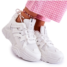 PE1 Pantofi sport dama Sneakers White Daren alb