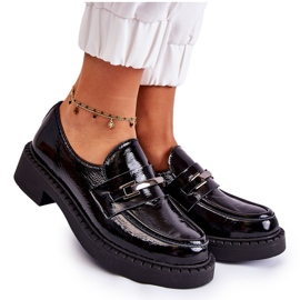Pantofi Lacuiti Cu Ornament Argintiu Hestill Negru Pantofi Lacuiti Cu Ornament Argintiu Hestill Negru