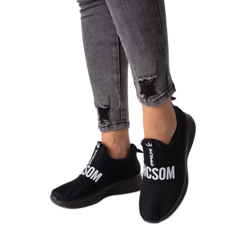 Tenisi de dama negri din material textil Shelovet negru