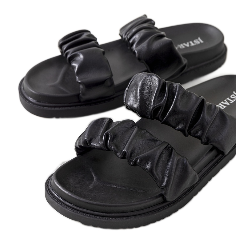 PA1 Papuci de dama negri din Buzaco negru PA1 Papuci de dama negri din Buzaco negru