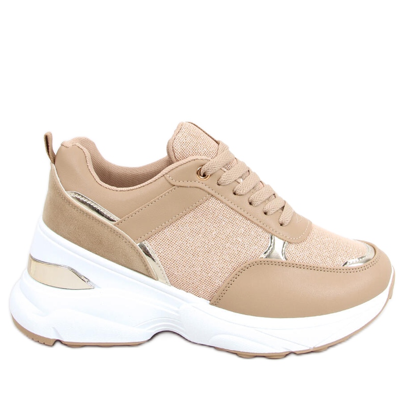 Pantofi sport pe toc ascuns Dafne Khaki bej