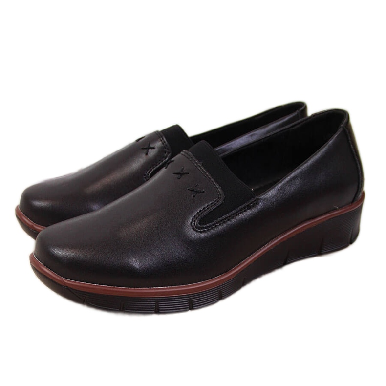 Pantofi de dama comozi din piele neagra Filippo negru