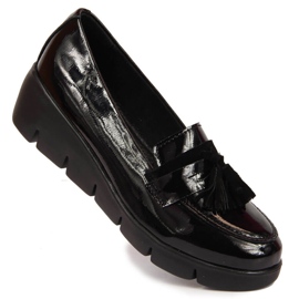 Pantofi de dama din piele lacuita neagra Filippo negru