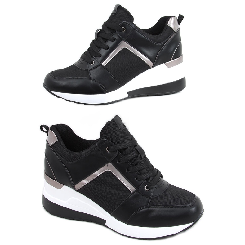 Tenisi Wisto Black wedge negru