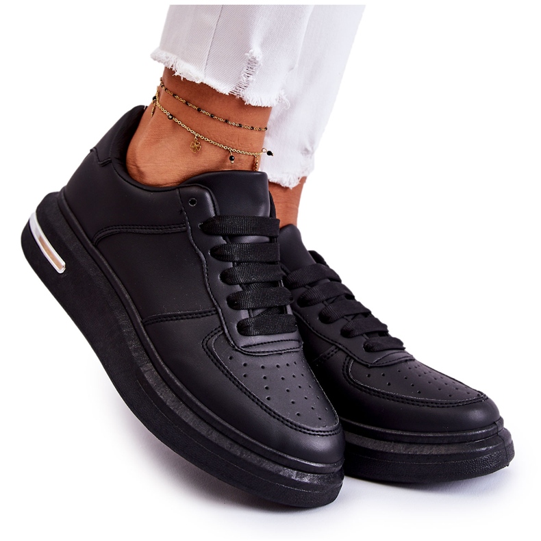 PG1 Pantofi sport clasici negri Jennys din piele negru PG1 Pantofi sport clasici negri Jennys din piele negru