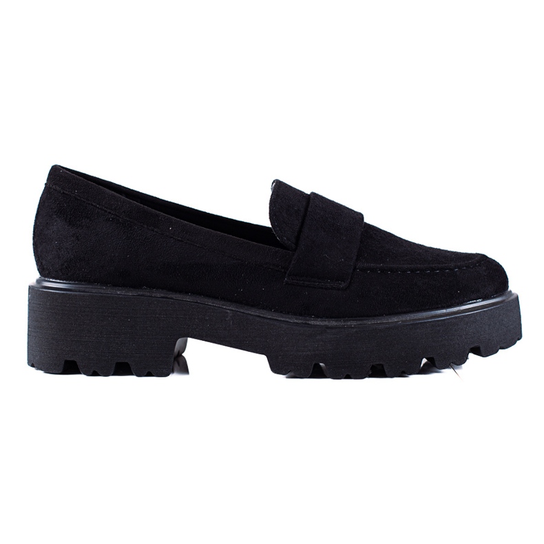 Pantofi de piele intoarsa neagra Shelovet negru