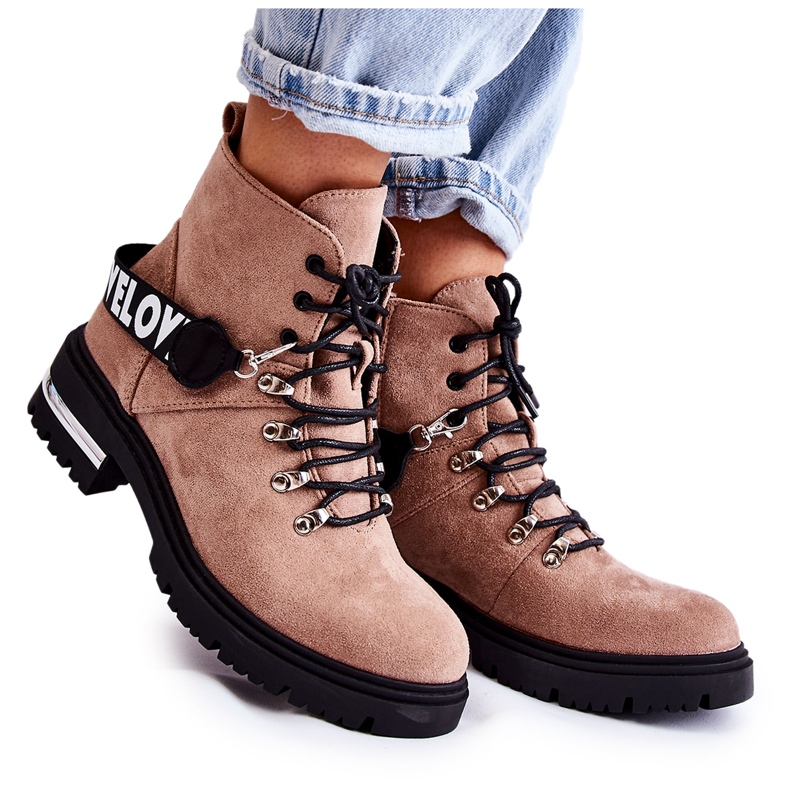 PS1 Cizme Călduțe De Căprioară Cu Curea Maro Aurelio bej