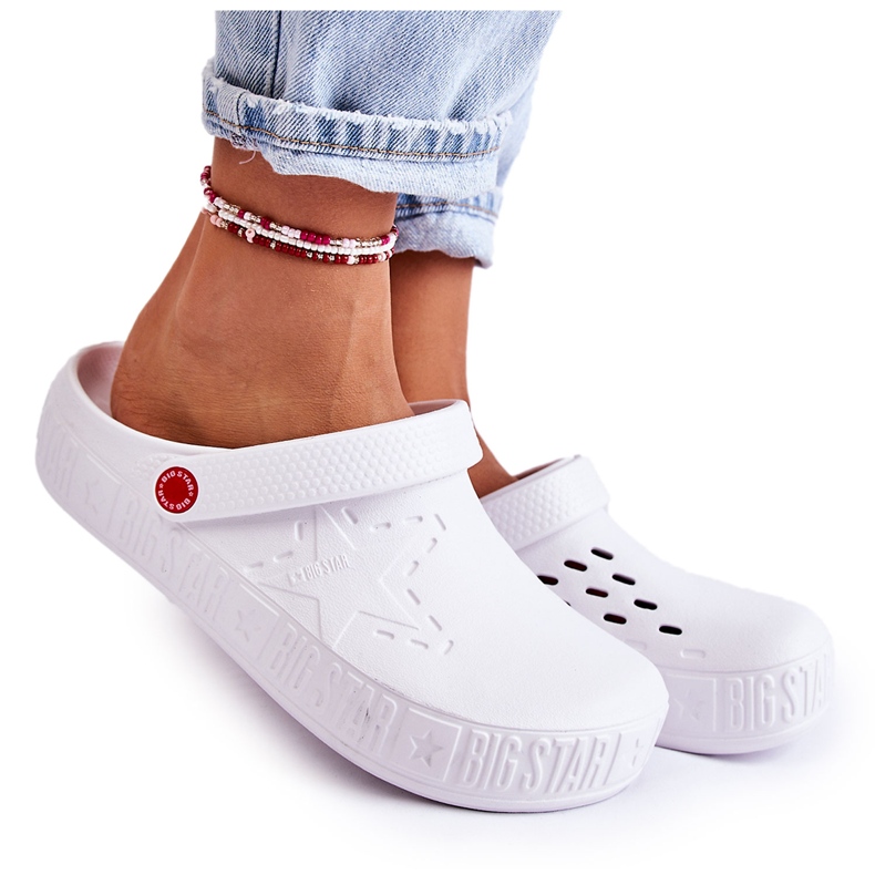 Papuci ușori de damă Kroks Big Star II275003 Alb