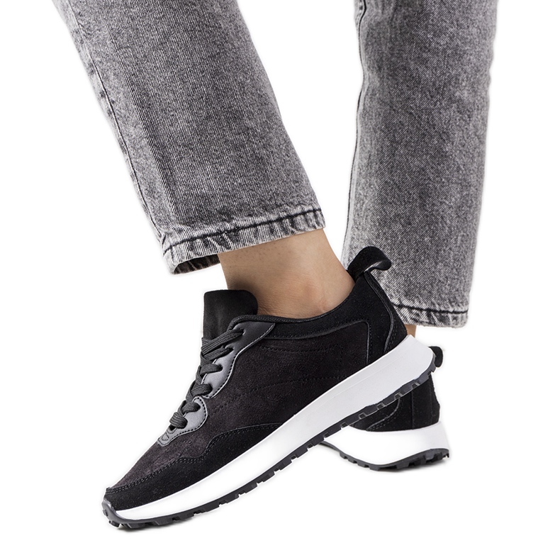 Adidași Buoro de damă de culoare neagră negru