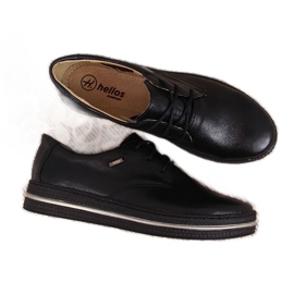 Pantofi de dama din piele neagra Helios 380 negru