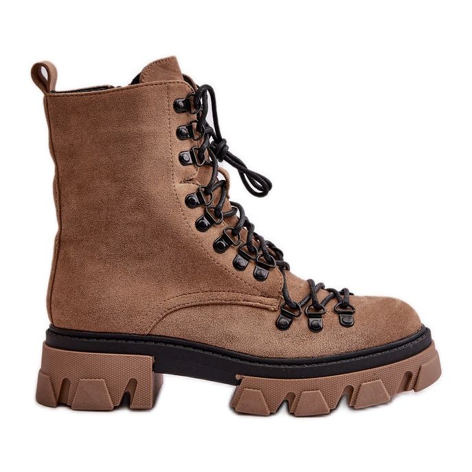 Cizme de piele intoarsa calde Legate Maro Pierro Cizme de piele intoarsa calde Legate Maro Pierro