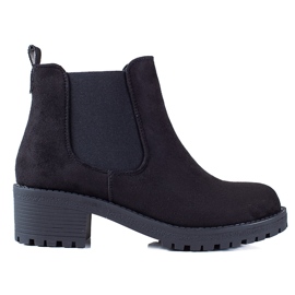 SHELOVET Cizme Jodhpur din piele intoarsa neagra pe post negru SHELOVET Cizme Jodhpur din piele intoarsa neagra pe post negru