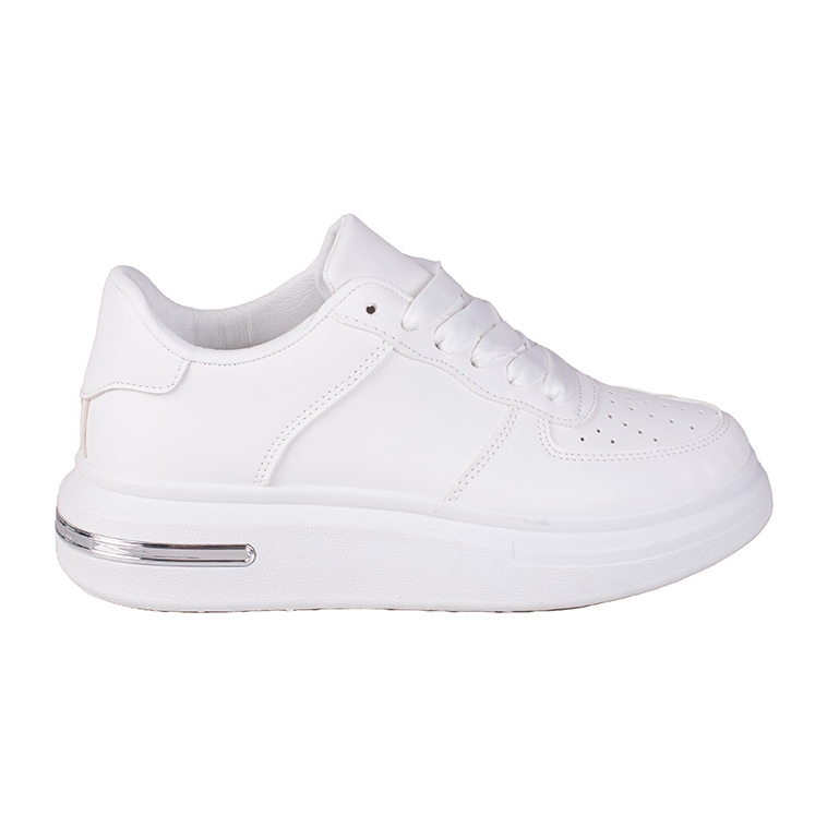 Tenisi dama Shelovet albi din piele ecologica