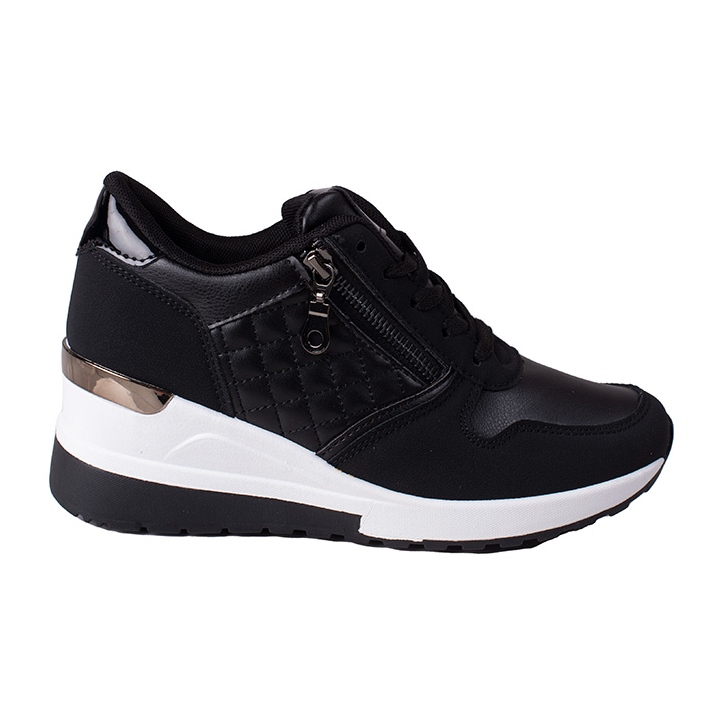 Tenisi negri Shelovet de damă cu matlasare negru