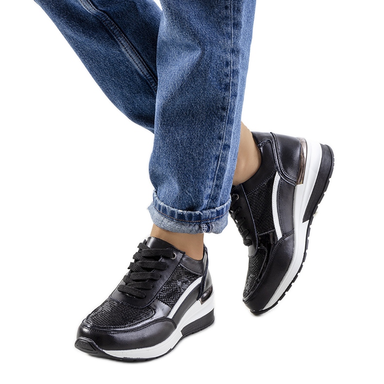 Tenisi negri din piele Veloso negru