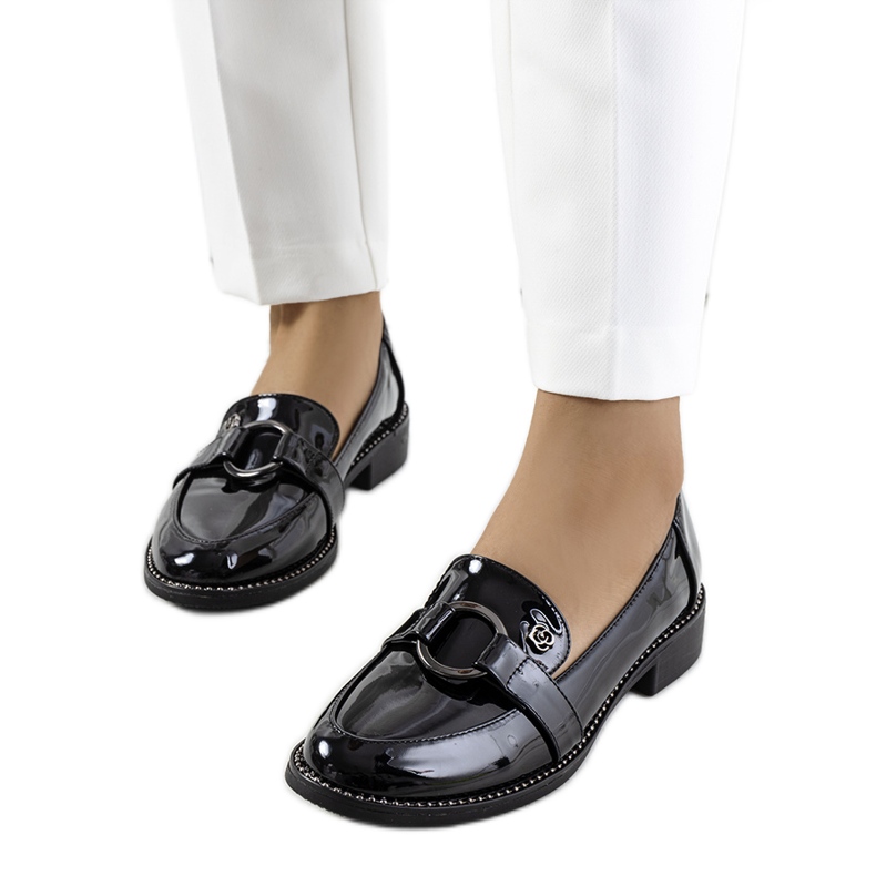 Pantofi lacuiti negri de la Aveni negru