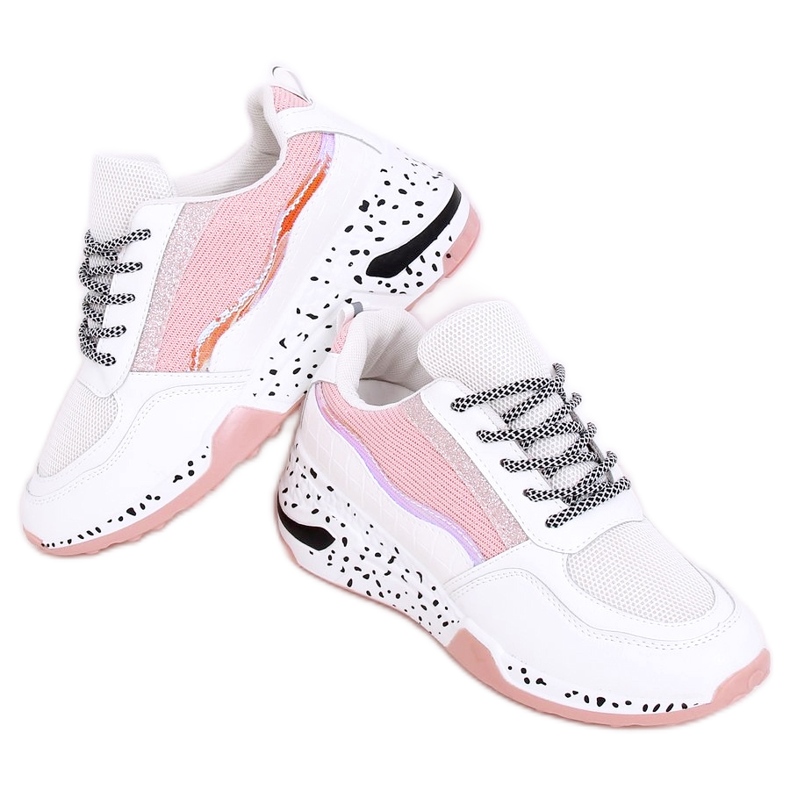 Pantofi sport dama Milano Pink alb roz