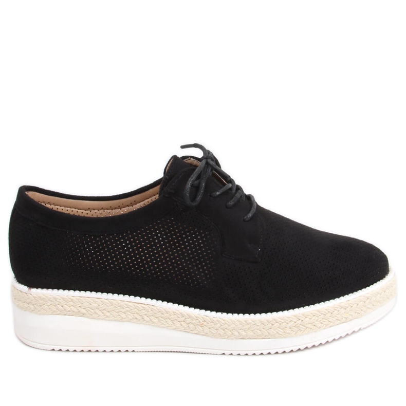 Guermo Espadrile negre cu dantelă negru