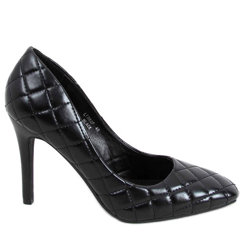 Tocuri înalte damă Modi Black matlasate negru