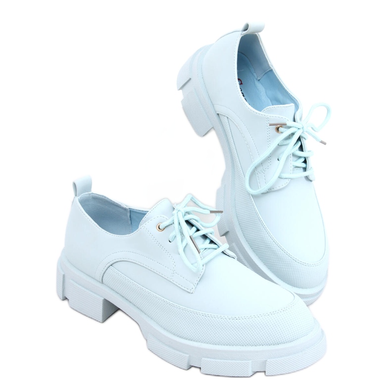 Mocasini cu talpa inalta Unna Blue albastru