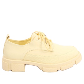 Mocasini cu talpa inalta Unna Yellow galben