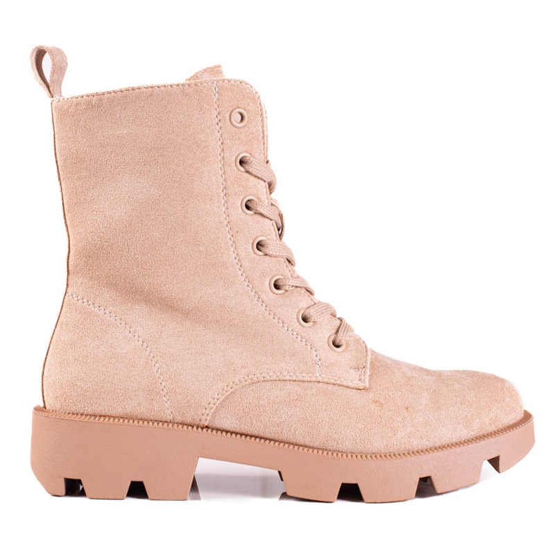 Genți de damă Shelovet din piele intoarsa cu siret, bej