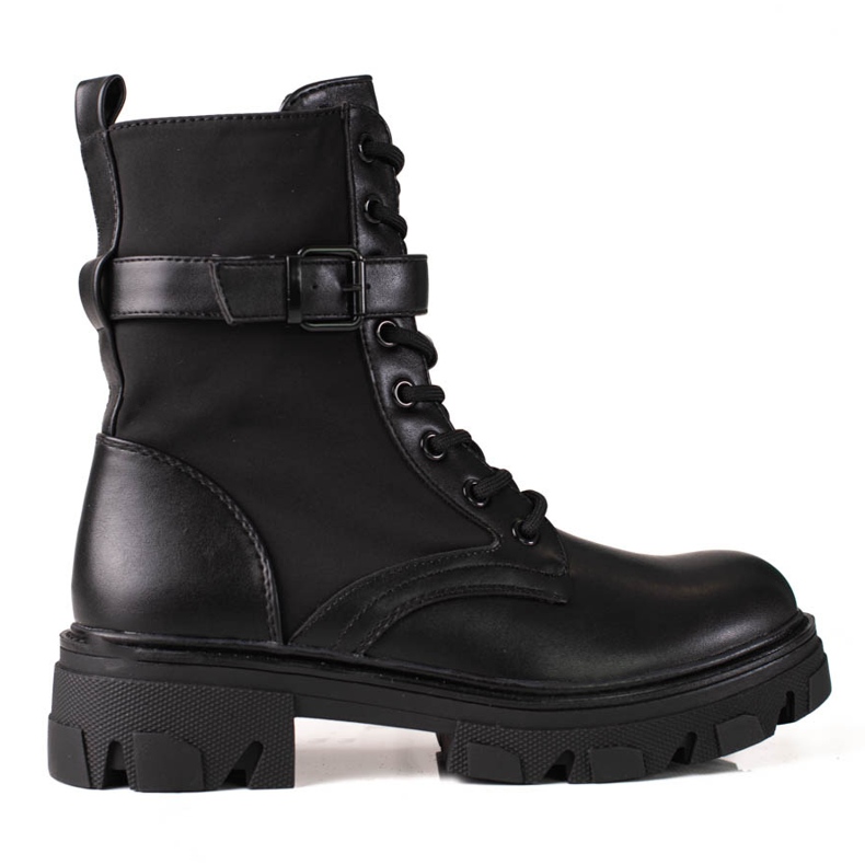 Genți de damă Black Shelovet pe o platformă groasă negru