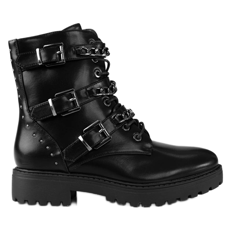 Genți de damă Black Shelovet cu lanțuri negru