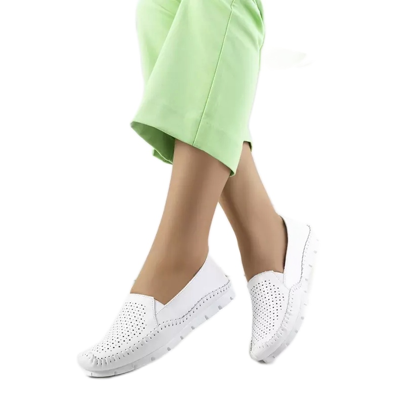 Mocasini Juiz din piele alba Mocasini Juiz din piele alba