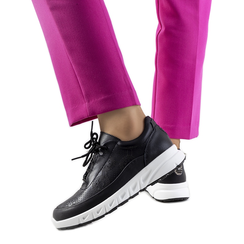 Tenisi Kaypa din piele neagra negru