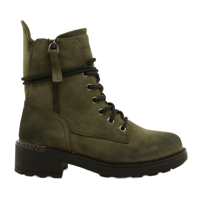 Evento Cizme Înalte Cu Fermoar Verde 21BT35-4226