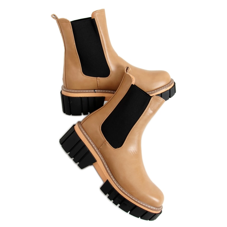 Cizme Chelsea dama Bella LT.KHAKI bej