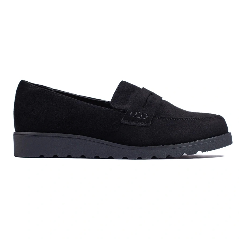 Pantofi clasici de piele intoarsa neagra negru