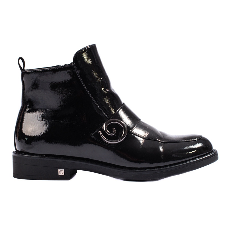 Cizme negre lacuite de la W. Potocki negru