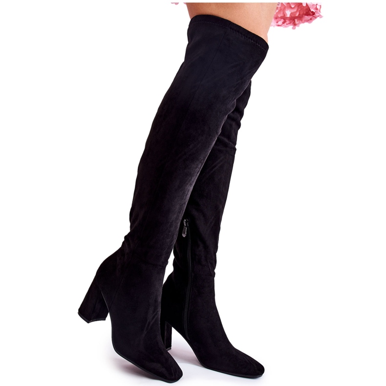 FJ1 Cizme Kastia clasice din piele intoarsa negru FJ1 Cizme Kastia clasice din piele intoarsa negru