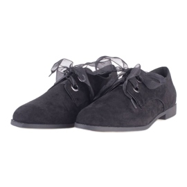 Pantofi eleganti cu siret Shelovet negri negru Pantofi eleganti cu siret Shelovet negri negru