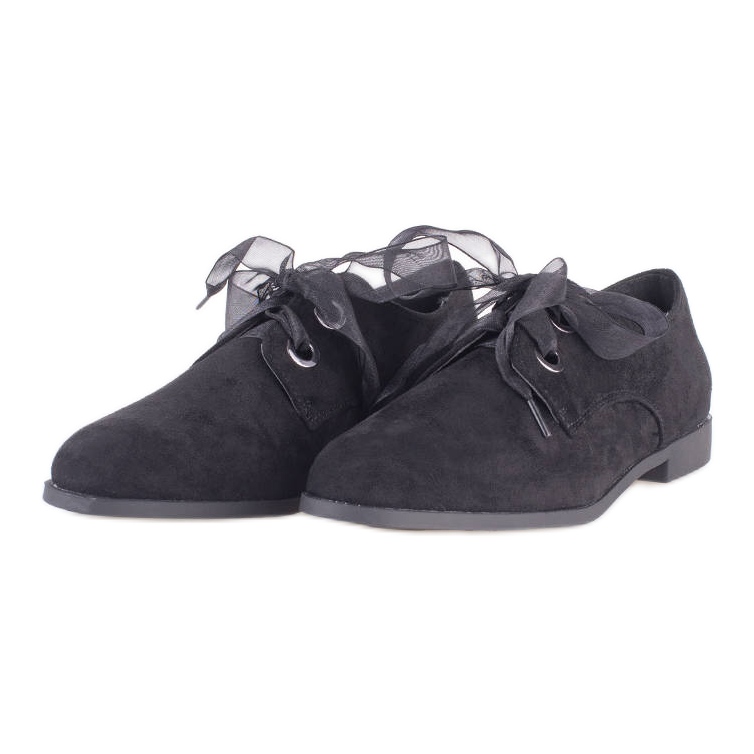 Pantofi eleganti cu siret Shelovet negri negru