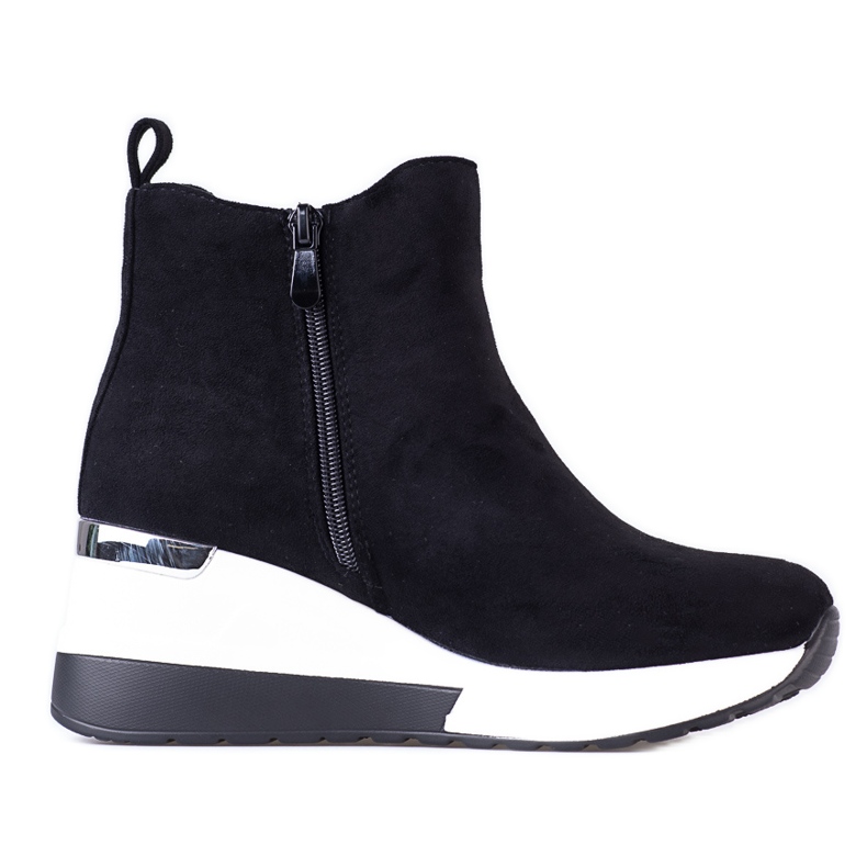 Cizme sport dama pe pana Shelovet, din piele intoarsa ecologica negru Cizme sport dama pe pana Shelovet, din piele intoarsa ecologica negru