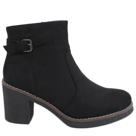 Ghete pe toc de cauciuc Retta Black negru